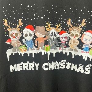 Black Merry Christmas Graphic T-Shirt
